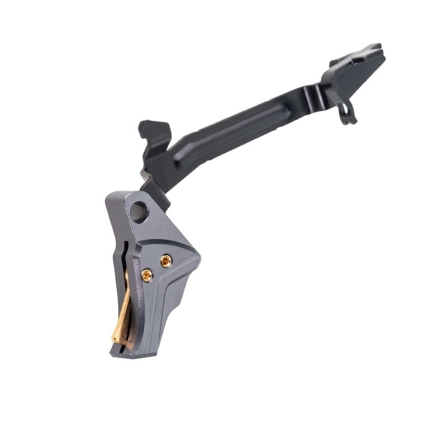 Tyrant CNC Glock Gen 3-4 Pistol Trigger w/ Bar Grey/Gold - Tyrant Cnc