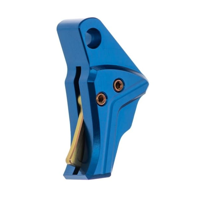 Tyrant CNC Glock Gen3-4 Compatible Pistol Trigger Blue-Gold - Screw/ Safety - Tyrant Cnc