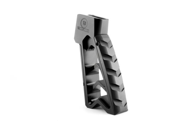 Tyrant CNC MOD Grip w/Chevron Back Strap Black Medium - Tyrant Cnc
