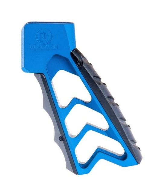Tyrant CNC Mod Grip w/Chevron Back Straps Anodized Blue Medium - Tyrant Cnc