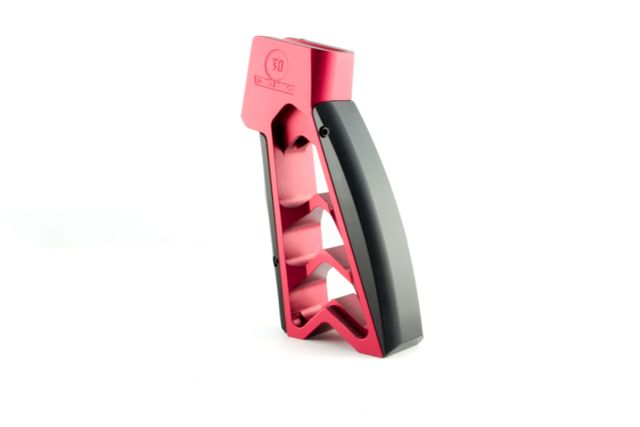 Tyrant CNC Mod Grip w/Standard Back Straps Red Large - Tyrant Cnc