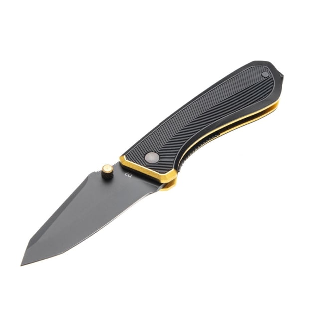 Tyrant CNC T.D.C.002 3in Folding Knife Tanto Blade D2 Steel Black/Gold - Tyrant Cnc