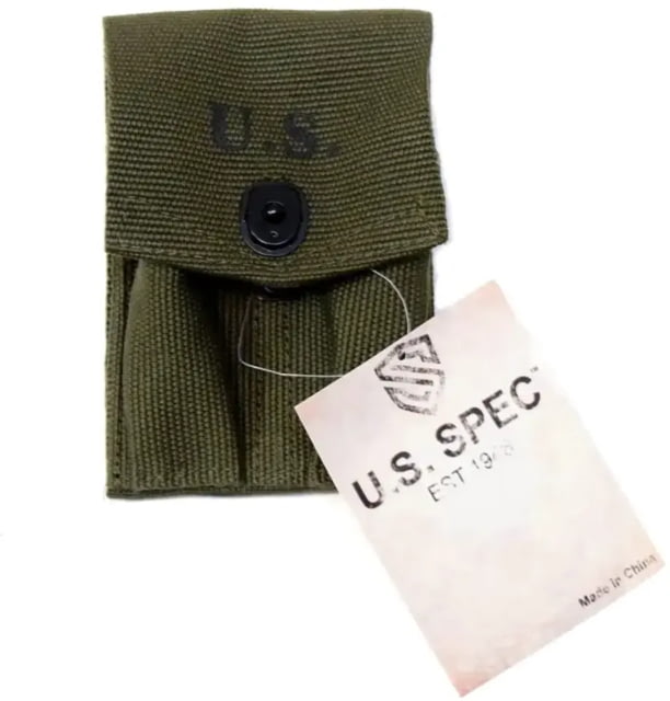 U.S. Spec Canvas .45 Cal Double Magazine Pouch OD Green - U.S. Spec