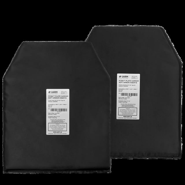 UARM PCSAI Threat Level IIIA Plate Carrier Soft Armor Inserts Small - Uarm
