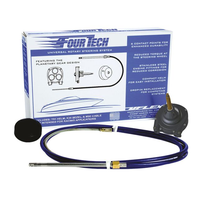 Uflex USA 13' Mach Rotary Steering System w/Helm Bezel & Cable Fourtech