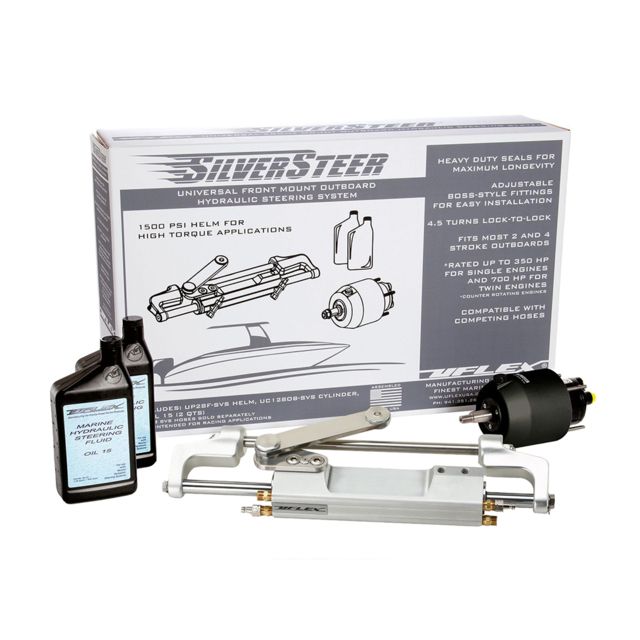 Uflex USA SilverSteer 2.0 High-Performance Front Mount Outboard Hydraulic Steering System - 1500PSI FM V2