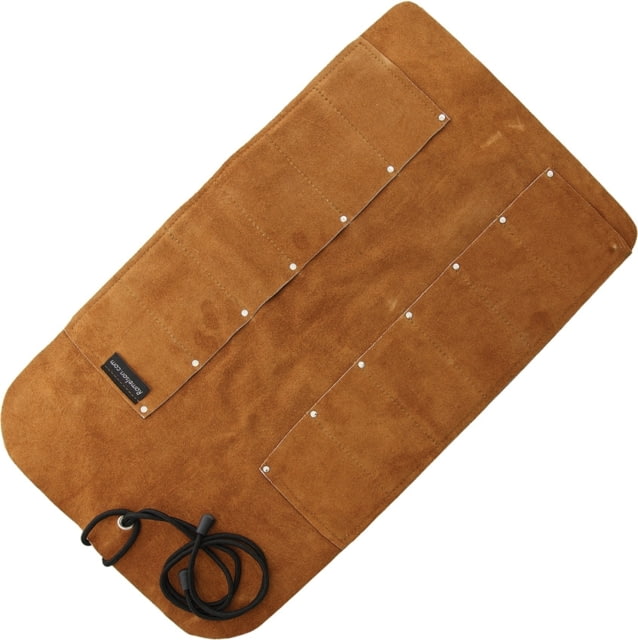UJ Ramelson 12 Pocket Leather Tool Roll Measures 12 1/2in X 11in Twelve Pockets Each Pocket Measures 3 1/2in X 1 3/4in Brown Leather Construction With - Uj Ramelson