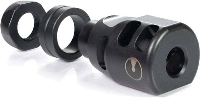 USED Ultradyne Lithium PCC Compensator Muzzle Brake 9mm 1/2-28 Thread 1.124in Outside Diameter 416 SS Salt Bath Nitride Black - Ultradyne
