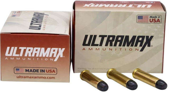 Ultramax .357 Magnum 158 Grain Lead Round Nose Pistol Ammo 50 Rounds ramax .357 Magnum 158 Grain Lead Round Nose Pistol 50 Rounds Ammo