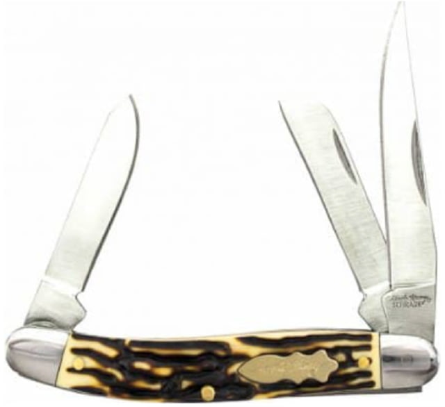 Uncle Henry Uncle Henry 897UH-Box Next Gen Folding Knife 2.8in 7Cr17 HC Stainless Steel Clip Point Sheepfoot and Spay Blade Staglon Handle Sliver - Uncle Henry