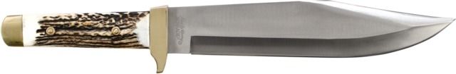 Uncle Henry Full Tang Bowie Fixed Blade Knife Black / Silver Medium - Uncle Henry