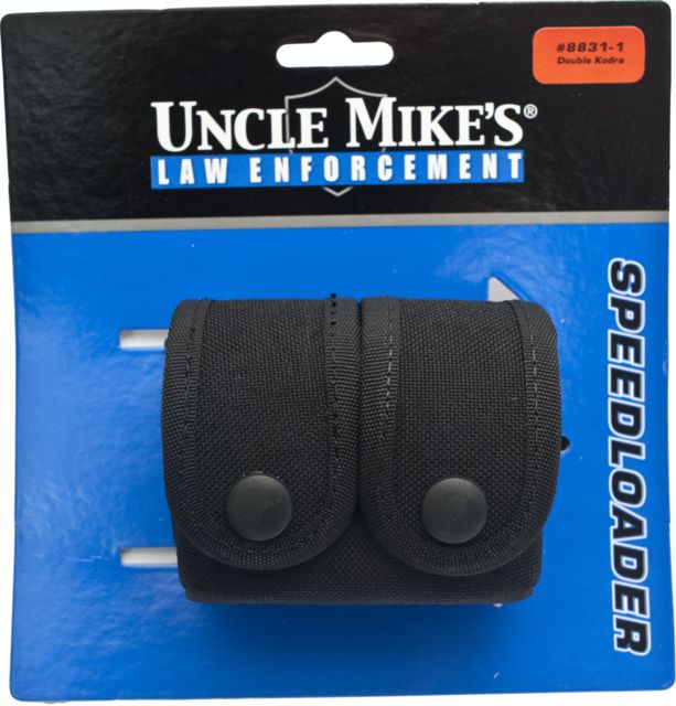 Uncle Mike's Fitted Kodra Speedloader Case Black - Uncle Mike's