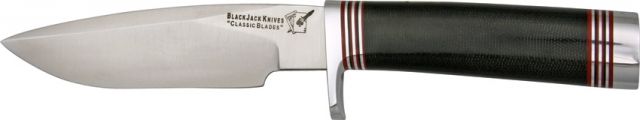 Blackjack Classic Model 125 Fixed Blade Knife Black Canvas Micarta Handle - Blackjack