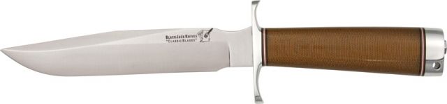 Blackjack Classic Model 7 Fixed Blade Knife 7in A-2 Tool Steel Natural Canvas Micarta Handle - Blackjack
