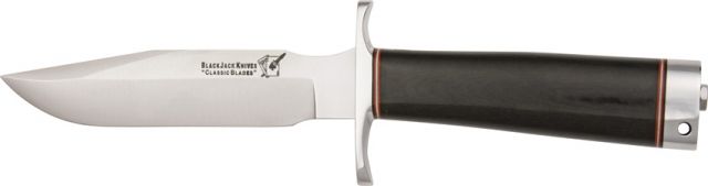 Blackjack Model 5 Black Fixed Blade Knife 5.625in A-2 Tool Steel Black Micarta Handle - Blackjack