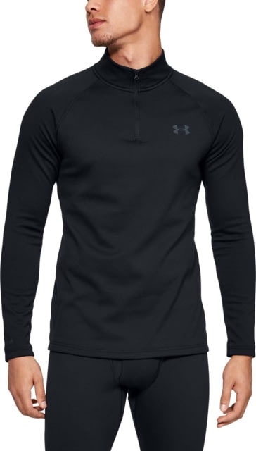 Under Armour ColdGear Base 4.0 1/4 Zip Long Sleeve Top - Men's Black 2X-Large