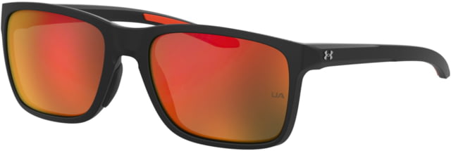 Under Armour Hustle Sunglasses with Matte Black/Grey Frame and Infrared Mirror Lens Medium  RC2-UZ - Under Armour