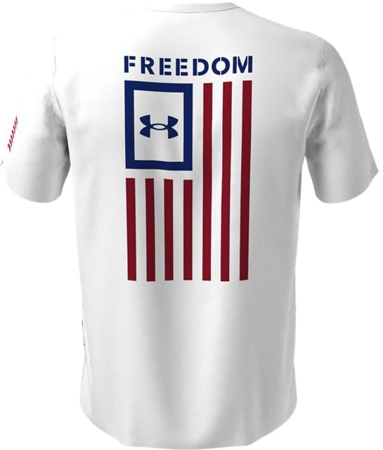 Under Armour Freedom Flag T-Shirt - Men's White/Royal 3XL