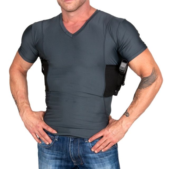 UnderTech Undercover UTUC Men's Concealment V-Neck Shirt Grey 3X-Large - Undertech Undercover
