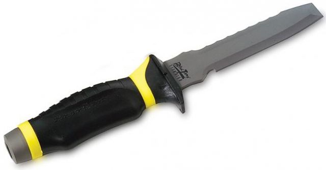 Underwater Kinetics Blue Tang Titanium Blunt Tip Blade Dive Knife Yellow - Underwater Kinetics