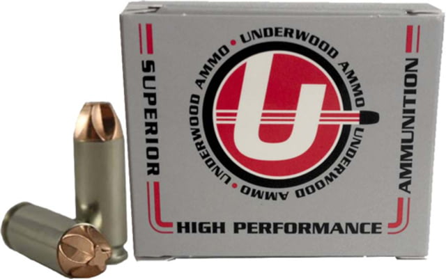 Underwood Ammo 10mm Auto 100 Grain Solid Monolithic Nickel Plated Brass Cased Pistol Ammo 20 Rounds - Underwood Ammo