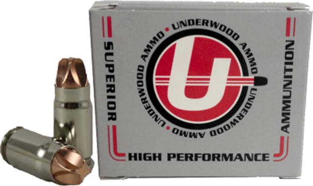 Underwood Ammo .357 Sig 90 Grain Solid Monolithic Nickel Plated Brass Cased Pistol Ammo 20 Rounds - Underwood Ammo