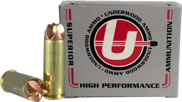 Underwood Ammo .41 Remington Magnum 150 Grain Solid Monolithic Nickel Plated Brass Cased Pistol Ammo 20 Rounds - Underwood Ammo