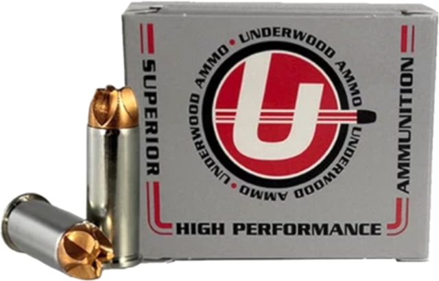 Underwood Ammo .44 Special 125 Grain Solid Monolithic Nickel Plated Brass Cased Pistol Ammo 20 Rounds - Underwood Ammo