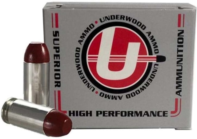 Underwood Ammo .45 Super 255 Grain Coated Hard Cast Nickel Plated Brass Cased Pistol Ammo 20 Rounds