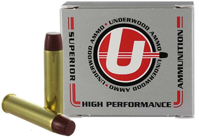 Underwood Ammo .460 S&W Magnum 360 Grain Coated Hard Cast Nickel Plated Brass Cased Pistol Ammo 20 Rounds - Underwood Ammo