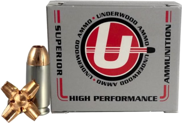 Underwood Ammo 9mm Luger 105 Grain Solid Monolithic Nickel Plated Brass Cased Pistol Ammo 20 Rounds - Underwood Ammo