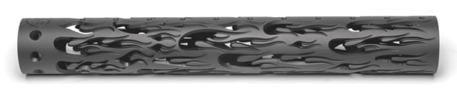 Unique-ARs Flames AR-15 Handguard Cerakote Armor Black/Anodize Black 9in - Unique-Ars