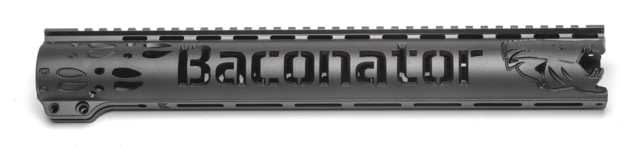 Unique-ARs Slim Baconator AR-15 Handguard Cerakote Armor Black/Anodize Black 12in - Unique-Ars