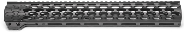 Unique-ARs Slim Ovals AR-15 Handguard Cerakote Armor Black/Anodize Black 15in - Unique-Ars