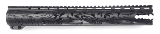 Unique-ARs Slim Timberwolf Handguard 9in Cerakote Armor Black/Anodize Black - Unique-Ars