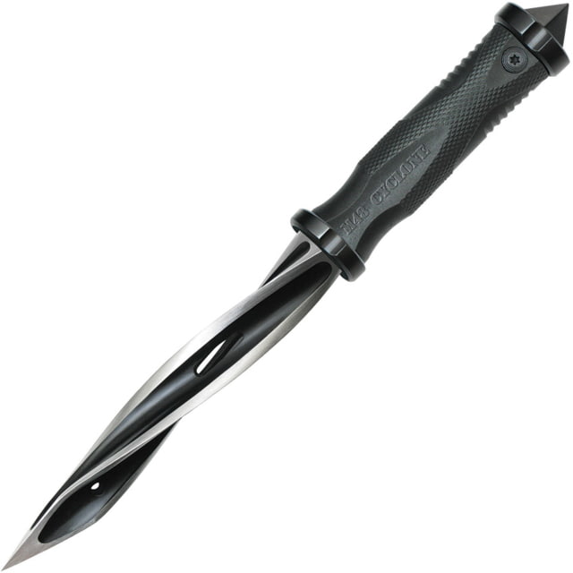 United Cutlery M48 Cyclone Boot Knife 5.75" two-tone finish 2Cr13 stainless blade Black checkered GRN handle - United Cutlery