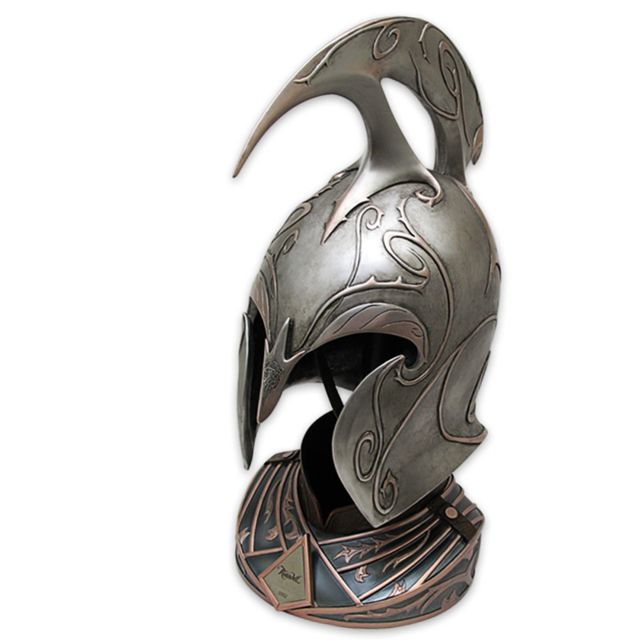 United Cutlery Rivendell Elf Helm w/ wood display - United Cutlery