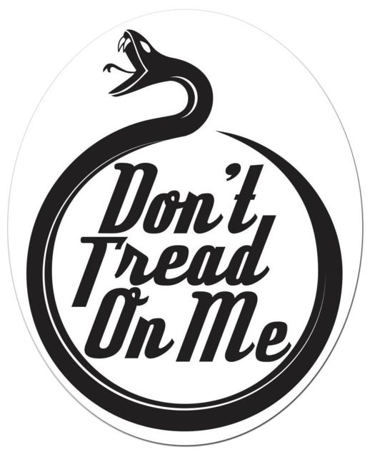 United States Tactical Sticker - Don't Tread on Me Black/White