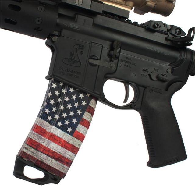 US Night Vision Mag Wraps Rapid Wraps AR Mag Flag Pattern Patriot US Flag - Us Night Vision