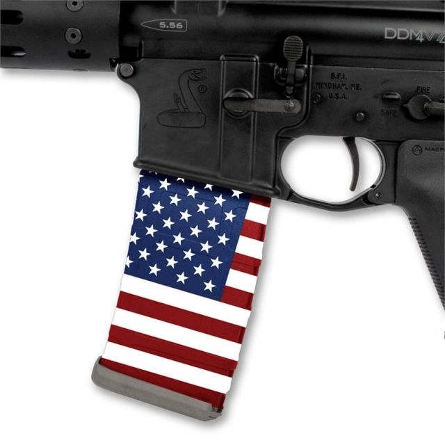US Night Vision Mag Wraps Rapid Wraps AR Mag Flag Pattern US Flag Red/White/Blue Clean - Us Night Vision