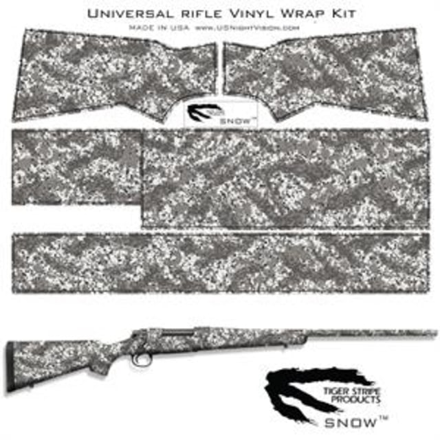 US Night Vision Tiger Stripe Camo Pre-Cut Universal Rifle Skin Vinyl Wrap 20x30in Deep Woods Snow