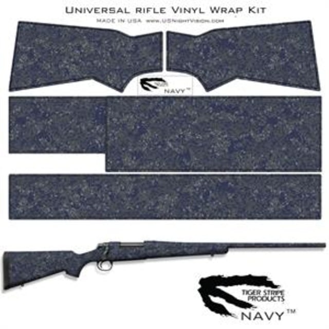 US Night Vision Tiger Stripe Camo Pre-Cut Universal Rifle Skin Vinyl Wrap 20x30in Digital Navy