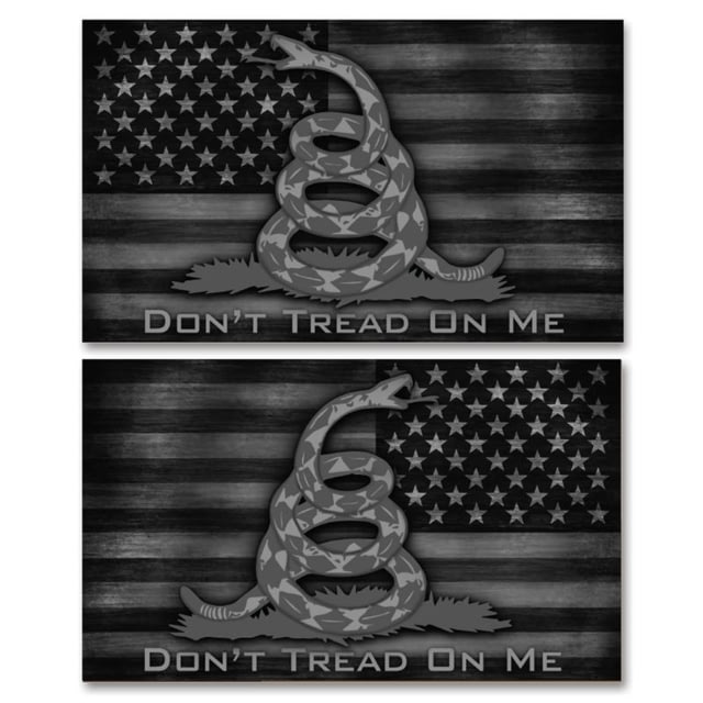 US Night Vision Vehicle Flag Wraps - US Flag Don't Tread on Me Stealth Black - Set of Two - Stars Right and Stars Left 706116