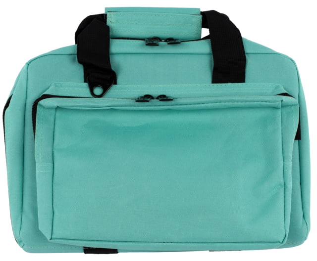 US PeaceKeeper Mini Range Pistol Case 12.75x8.75x3 600 Denier Polyester Robins Egg Blue