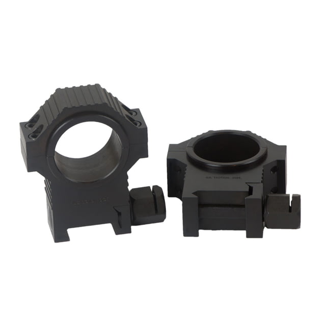 Kensight USTS Double Width Steel Scope Rings 1.270in High Profile Smooth Black - Kensight