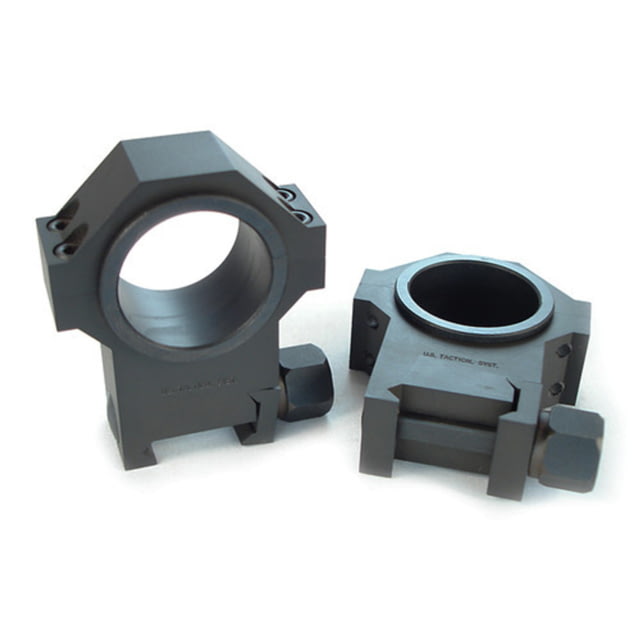 Kensight USTS Standard Width Steel Scope Rings 1.270in Hight Profile Smooth Black - Kensight