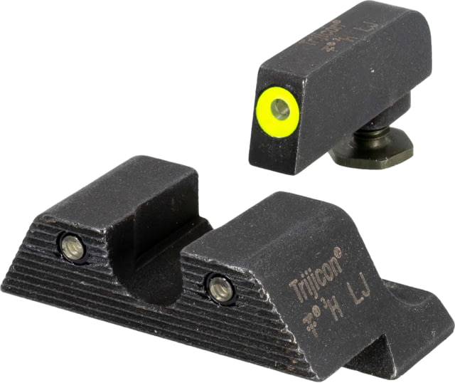 USED EDEMO Trijicon HD XR Night Sight Set Yellow Front Outline Glock 17 17L 19 22 23 24 25 26 27 28 31 32 33 34 35 37 38 39 Black  EDEMO2 EDEMO1 - Trijicon