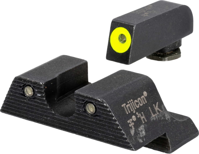 USED EDEMO Trijicon Large Frame Hd Night Sight Set - Yellow Front & Rear Outline For Glock Models 20 21 29 30 36 40 and 41 GL104Y EDEMO2 EDEMO1 - Trijicon