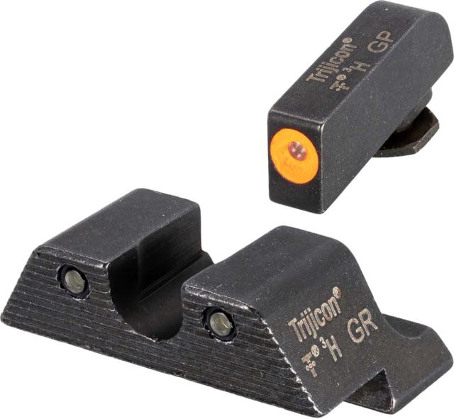 USED Trijicon Glock HD Night Sight Set - Front Sight Orange Outline / Green Tritium Rear Sight Black Outline / Green Tritium  EDEMO5 Condition - Trijicon
