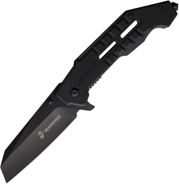 USMC Linerlock A/O G10 Black U - Usmc